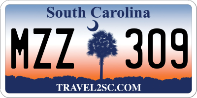 SC license plate MZZ309