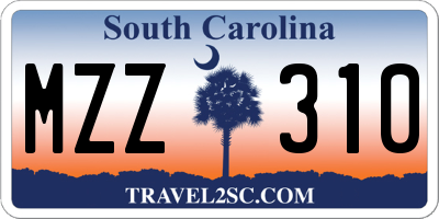 SC license plate MZZ310