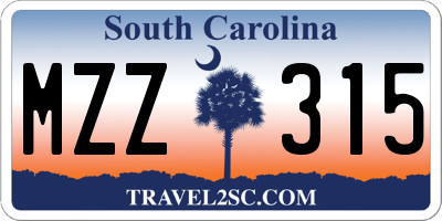 SC license plate MZZ315