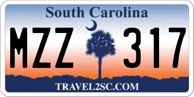 SC license plate MZZ317
