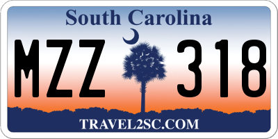 SC license plate MZZ318