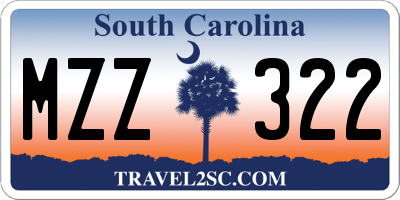 SC license plate MZZ322