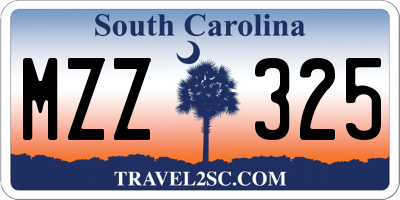 SC license plate MZZ325