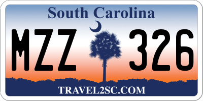 SC license plate MZZ326