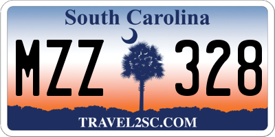 SC license plate MZZ328