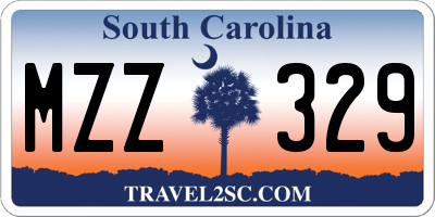 SC license plate MZZ329