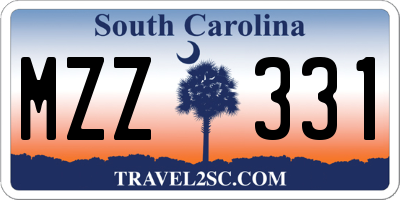 SC license plate MZZ331