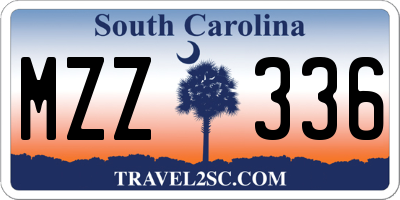 SC license plate MZZ336