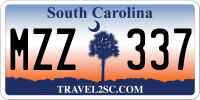 SC license plate MZZ337
