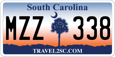 SC license plate MZZ338