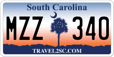 SC license plate MZZ340