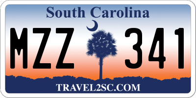 SC license plate MZZ341