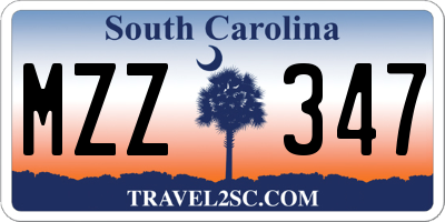 SC license plate MZZ347