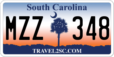 SC license plate MZZ348