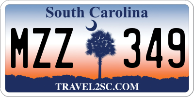 SC license plate MZZ349