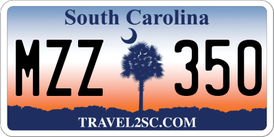 SC license plate MZZ350