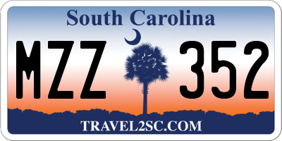 SC license plate MZZ352