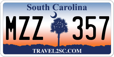 SC license plate MZZ357
