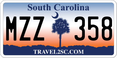 SC license plate MZZ358