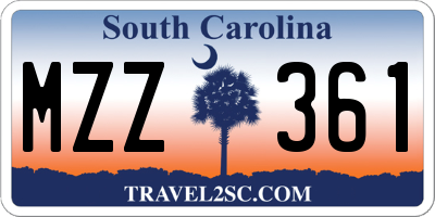 SC license plate MZZ361