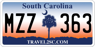 SC license plate MZZ363