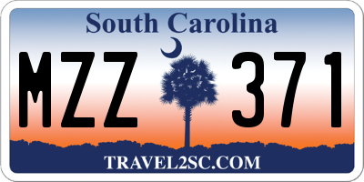 SC license plate MZZ371