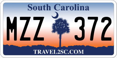 SC license plate MZZ372
