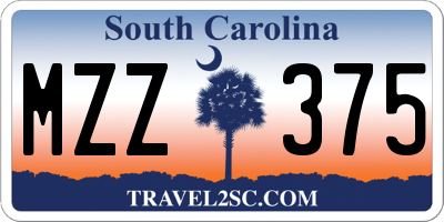 SC license plate MZZ375