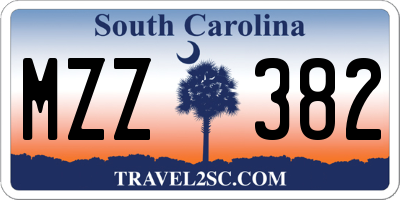 SC license plate MZZ382