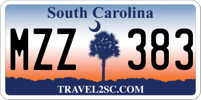 SC license plate MZZ383