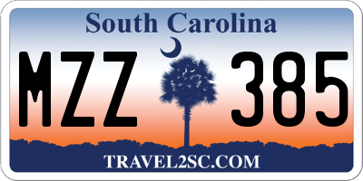 SC license plate MZZ385