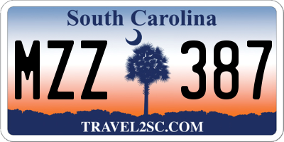 SC license plate MZZ387
