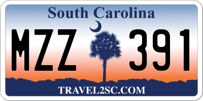 SC license plate MZZ391