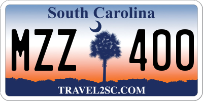 SC license plate MZZ400
