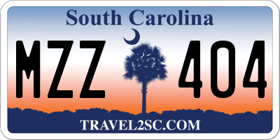 SC license plate MZZ404
