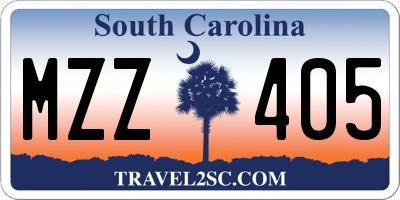 SC license plate MZZ405