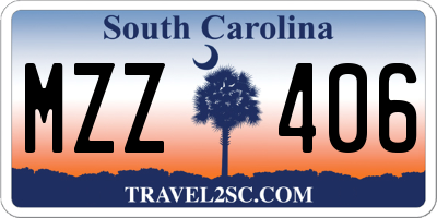 SC license plate MZZ406