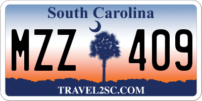 SC license plate MZZ409