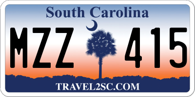 SC license plate MZZ415