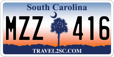 SC license plate MZZ416