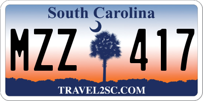 SC license plate MZZ417