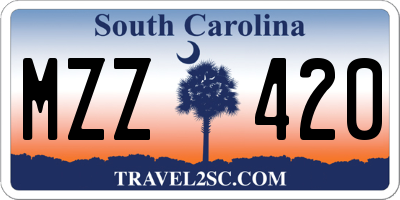 SC license plate MZZ420