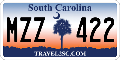 SC license plate MZZ422