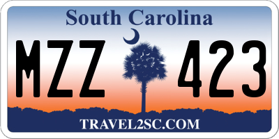 SC license plate MZZ423