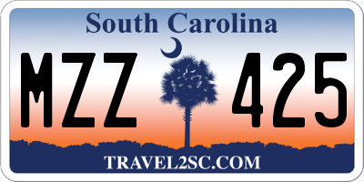 SC license plate MZZ425