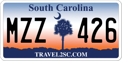 SC license plate MZZ426