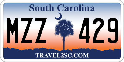SC license plate MZZ429
