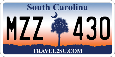 SC license plate MZZ430