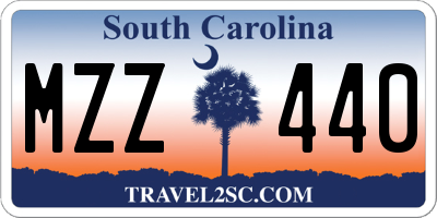 SC license plate MZZ440