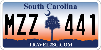 SC license plate MZZ441